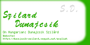szilard dunajcsik business card