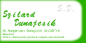 szilard dunajcsik business card